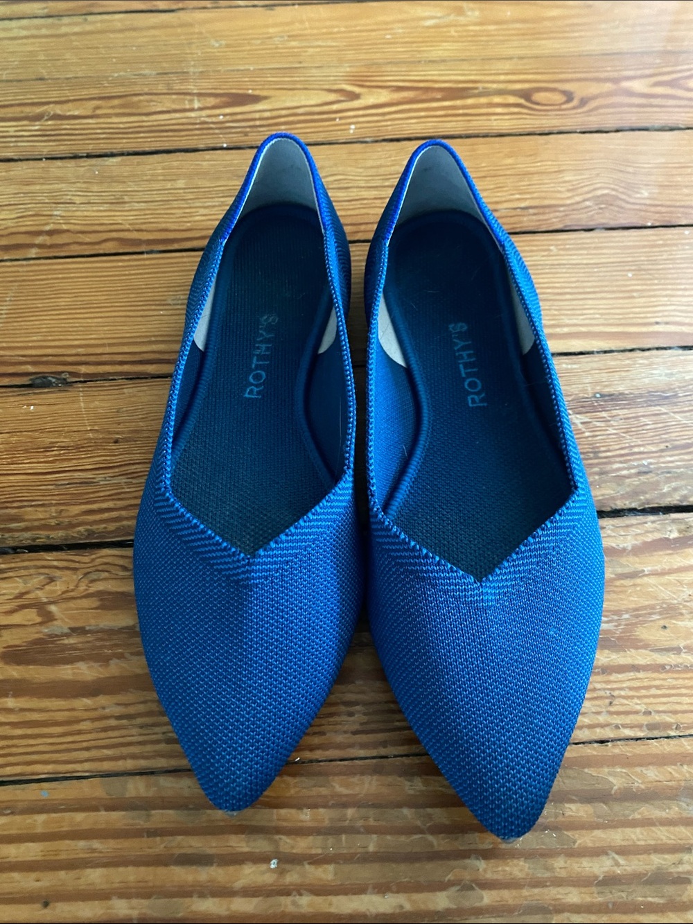 Rothy's Blue Pointed Toe Flats
